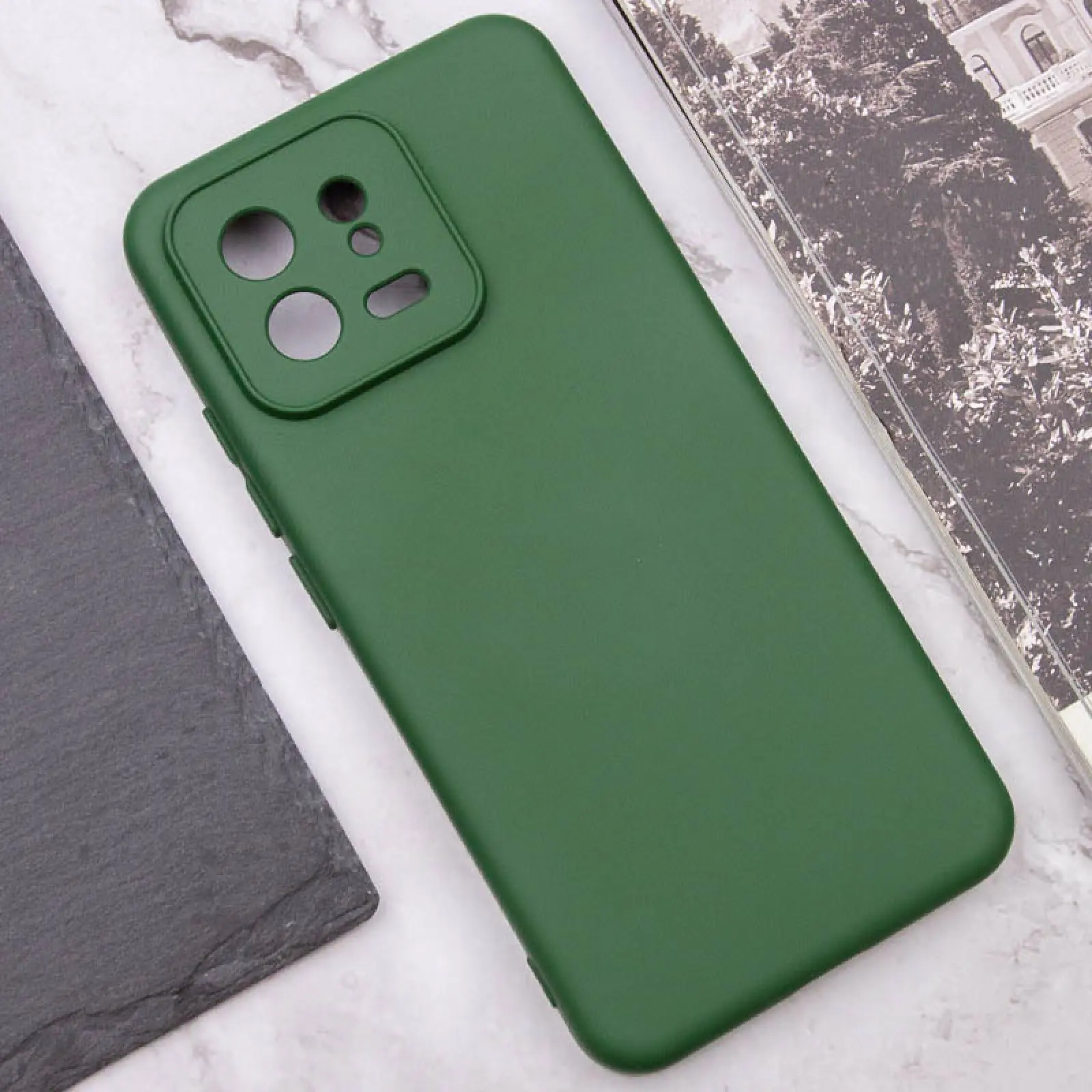 Чохол TPU GETMAN Liquid Silk Full Camera для Xiaomi 13 Pro, Зелений / Dark green 4, TPU, купити оптом з доставкою