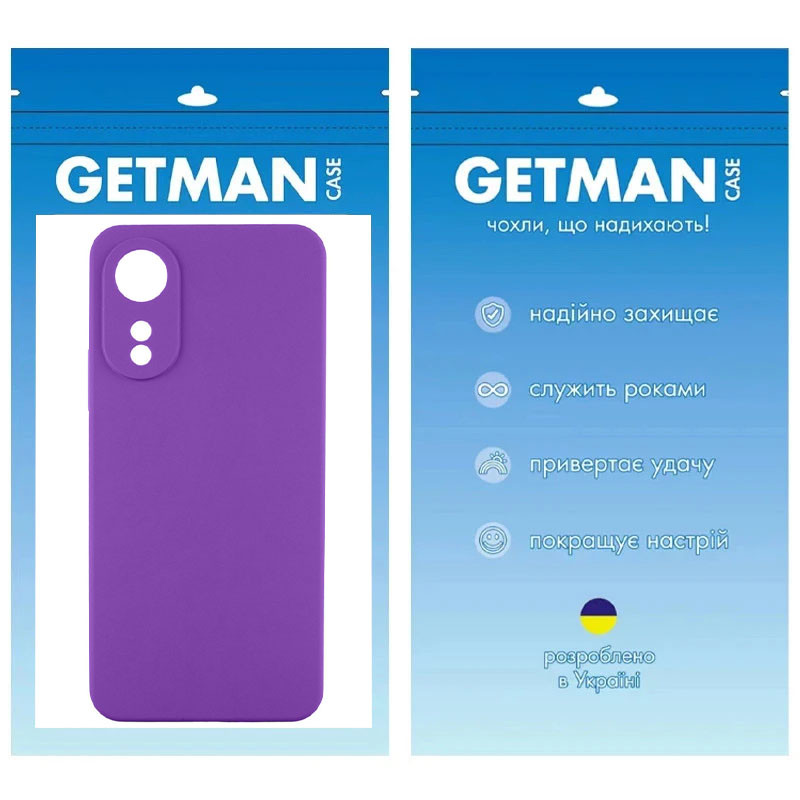 Чохол GETMAN Liquid Silk Full Camera для Oppo A78 4G | TPU + Мікрофібра на малюнкі №2