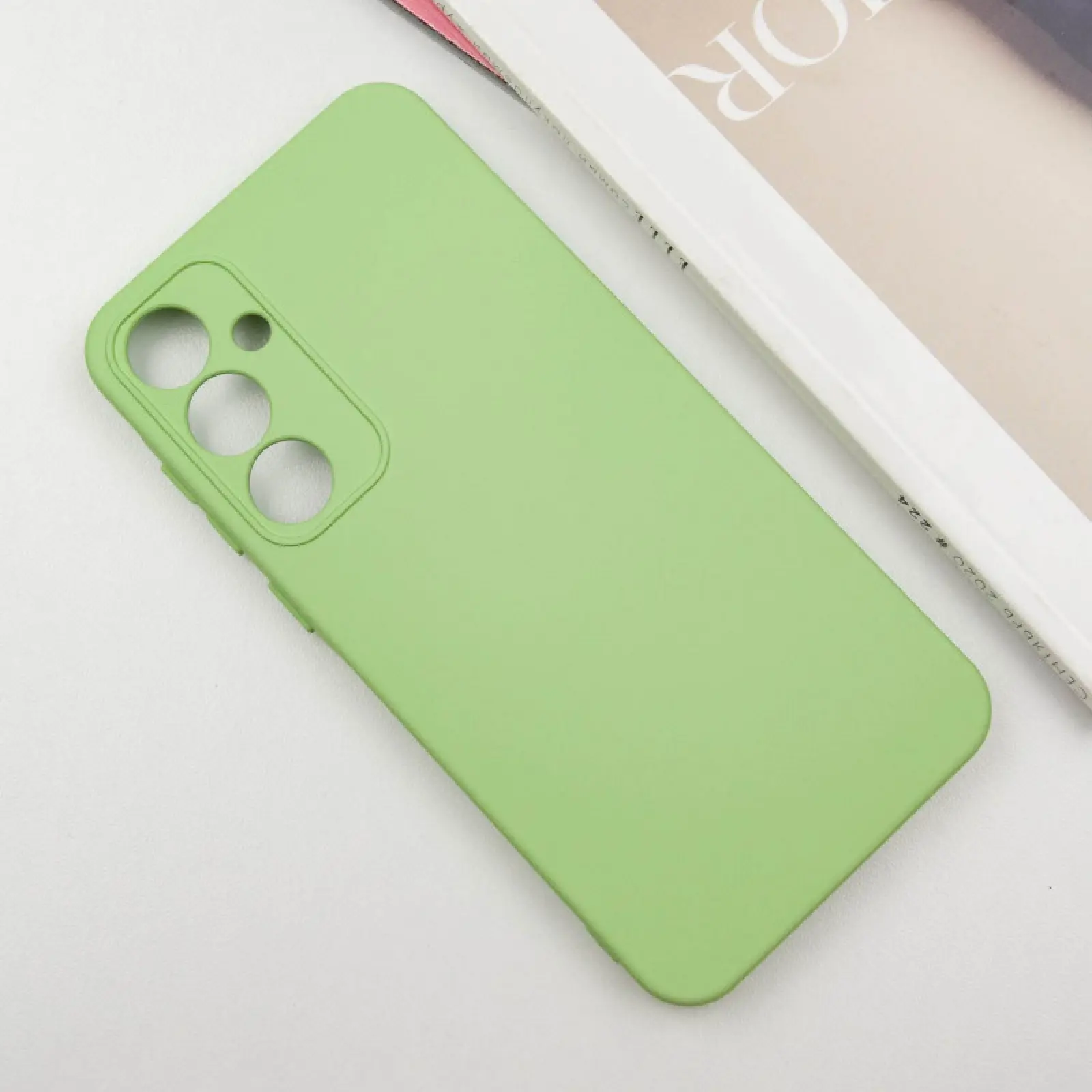 Чехол TPU GETMAN Liquid Silk Full Camera для Samsung Galaxy S23 FE, Зеленый / Pistachio 1, TPU, купить оптом с доставкой