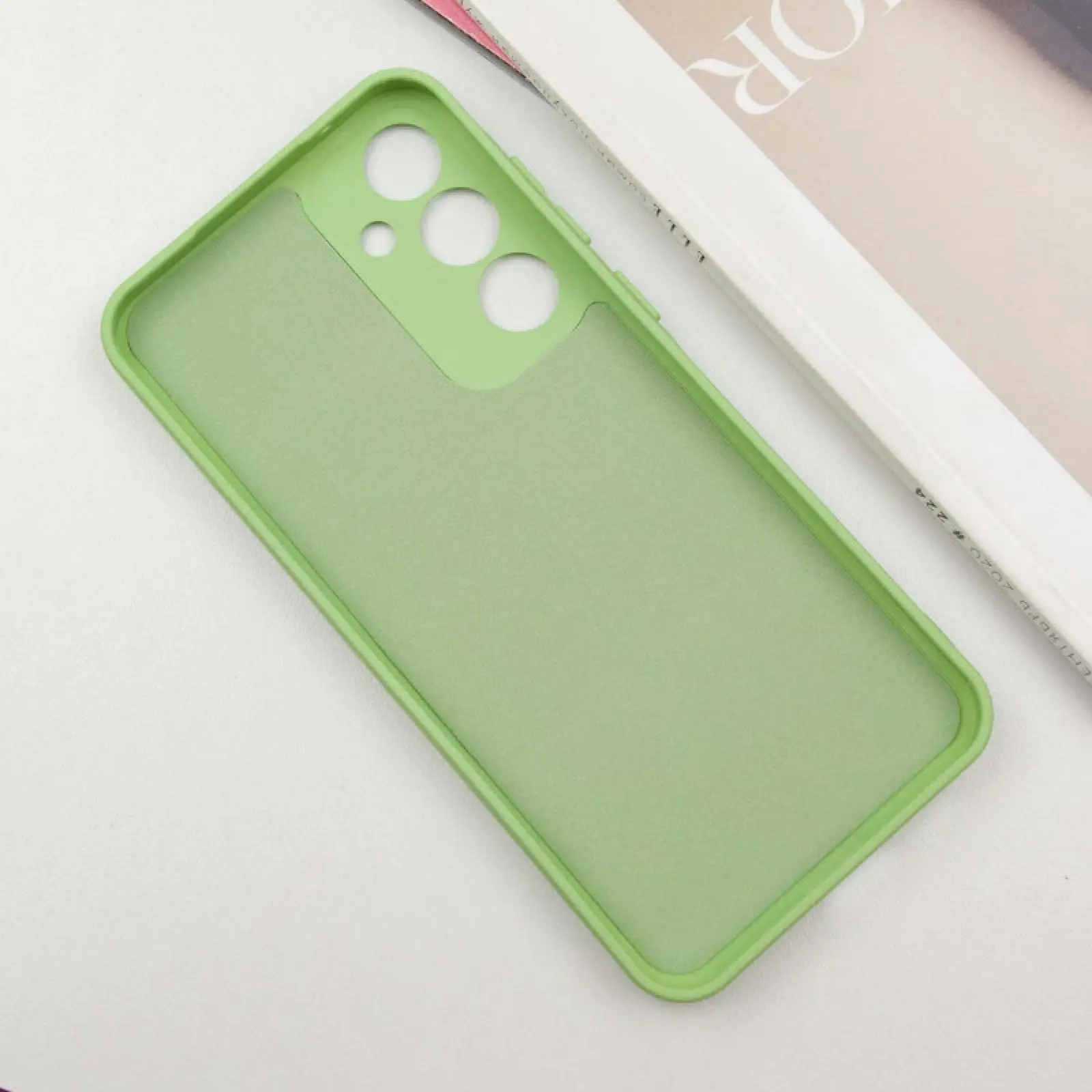 Чехол TPU GETMAN Liquid Silk Full Camera для Samsung Galaxy S23 FE, Зеленый / Pistachio 2, TPU, купить оптом с доставкой