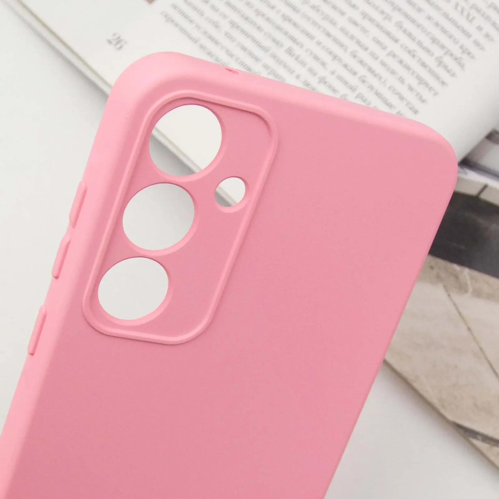 Чехол TPU GETMAN Liquid Silk Full Camera для Samsung Galaxy S23 FE, Розовый / Pink 4, TPU, купить оптом с доставкой
