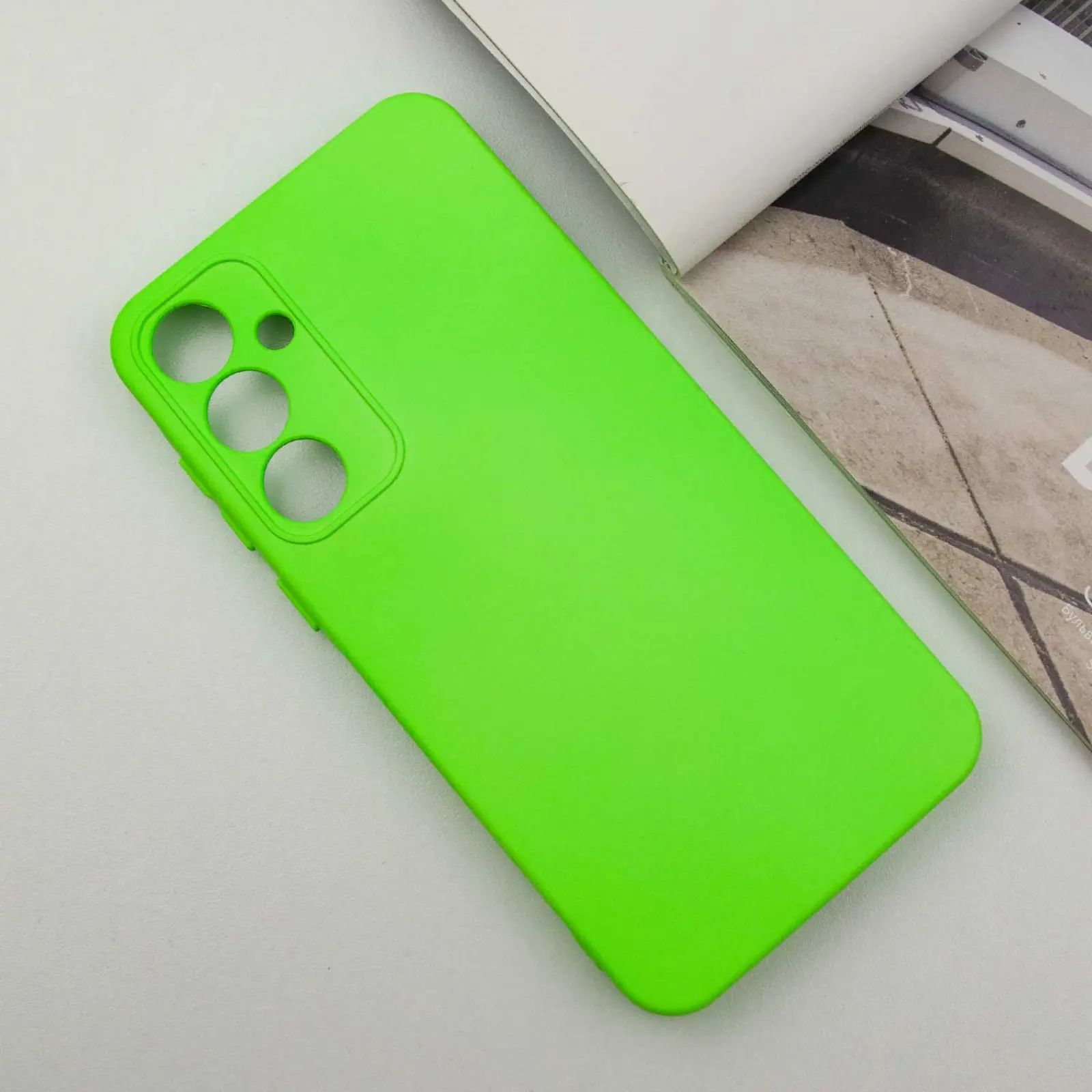 Чехол TPU GETMAN Liquid Silk Full Camera для Samsung Galaxy S23 FE, Салатовый / Neon Green 1, TPU, купить оптом с доставкой