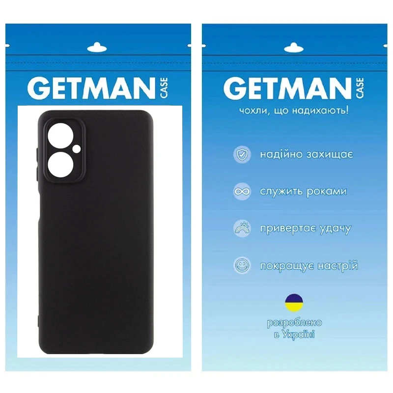 Чехол TPU GETMAN Liquid Silk Full Camera для Motorola Moto G14, Черный / Black 3, TPU, купить оптом с доставкой