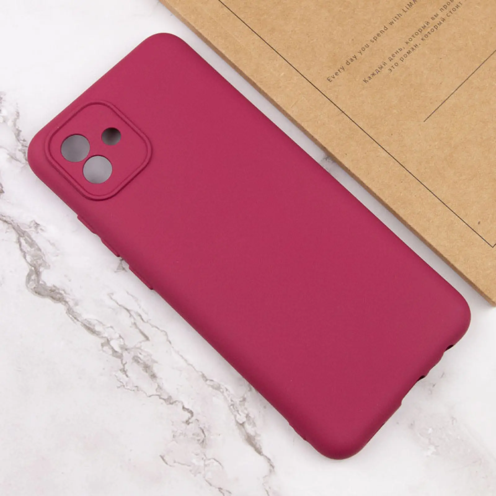 Чехол TPU GETMAN Liquid Silk Full Camera для Samsung Galaxy A05, Бордовый / Marsala 3, TPU, купить оптом с доставкой