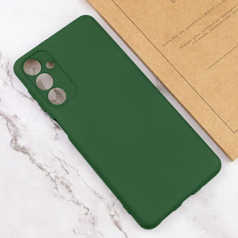 Чехол TPU GETMAN Liquid Silk Full Camera для Samsung Galaxy A05s, Зеленый / Dark green 3, TPU, купить оптом с доставкой