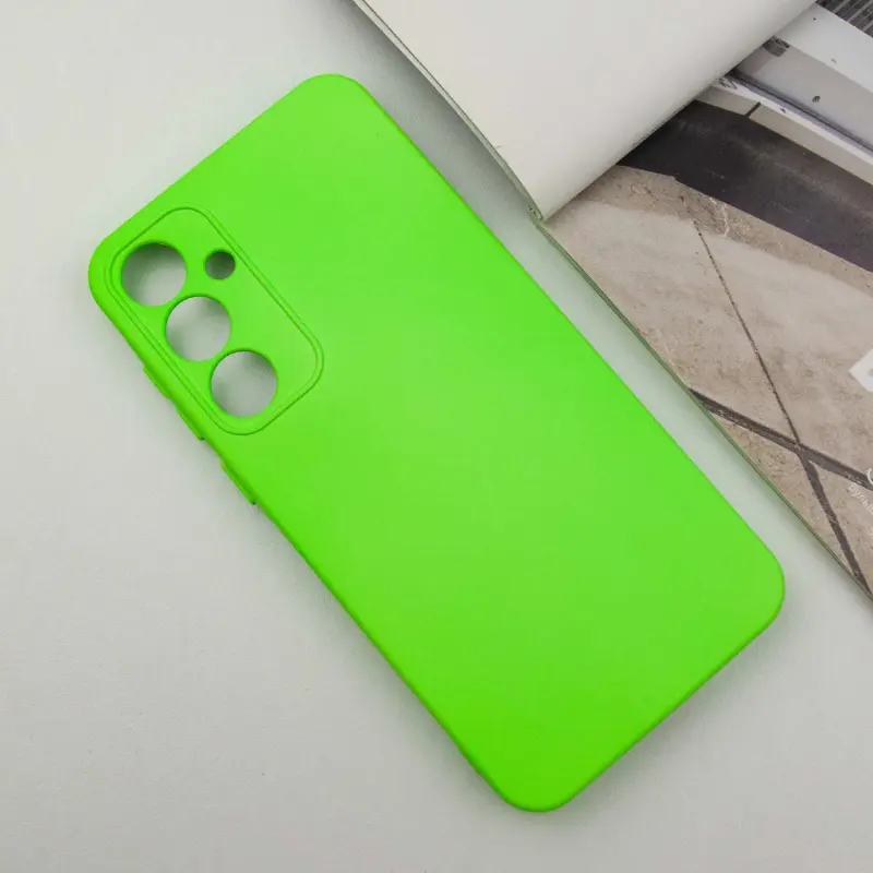Чехол TPU GETMAN Liquid Silk Full Camera для Samsung Galaxy S24+, Салатовый / Neon Green 1, TPU, купить оптом с доставкой