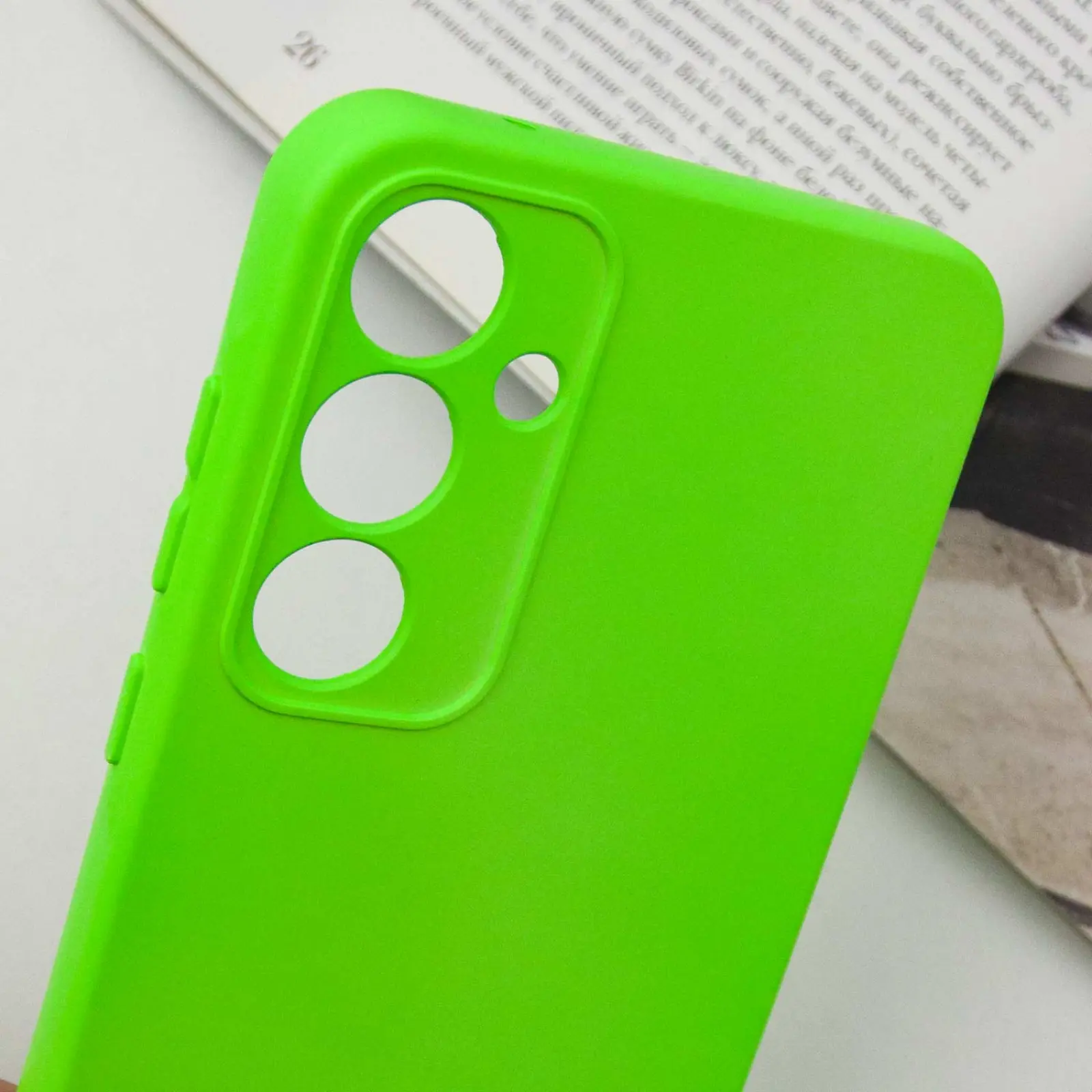 Чехол TPU GETMAN Liquid Silk Full Camera для Samsung Galaxy S24+, Салатовый / Neon Green 4, TPU, купить оптом с доставкой