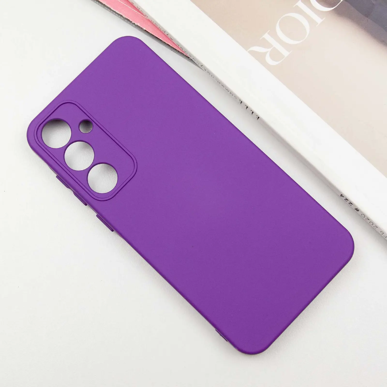 Чехол TPU GETMAN Liquid Silk Full Camera для Samsung Galaxy S24+, Фиолетовый / Purple 1, TPU, купить оптом с доставкой