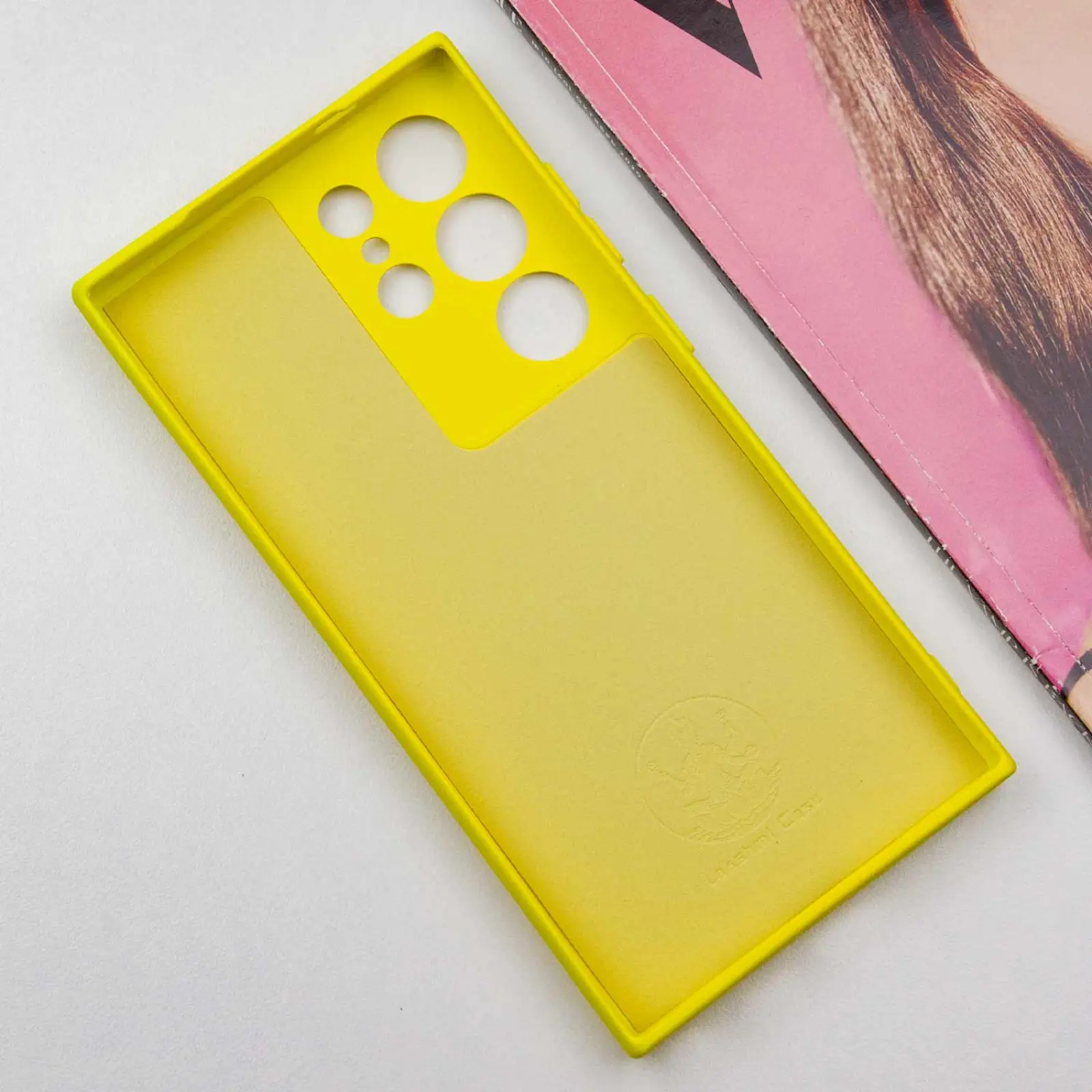 Чехол TPU GETMAN Liquid Silk Full Camera для Samsung Galaxy S24 Ultra, Желтый / Flash 3, TPU, купить оптом с доставкой