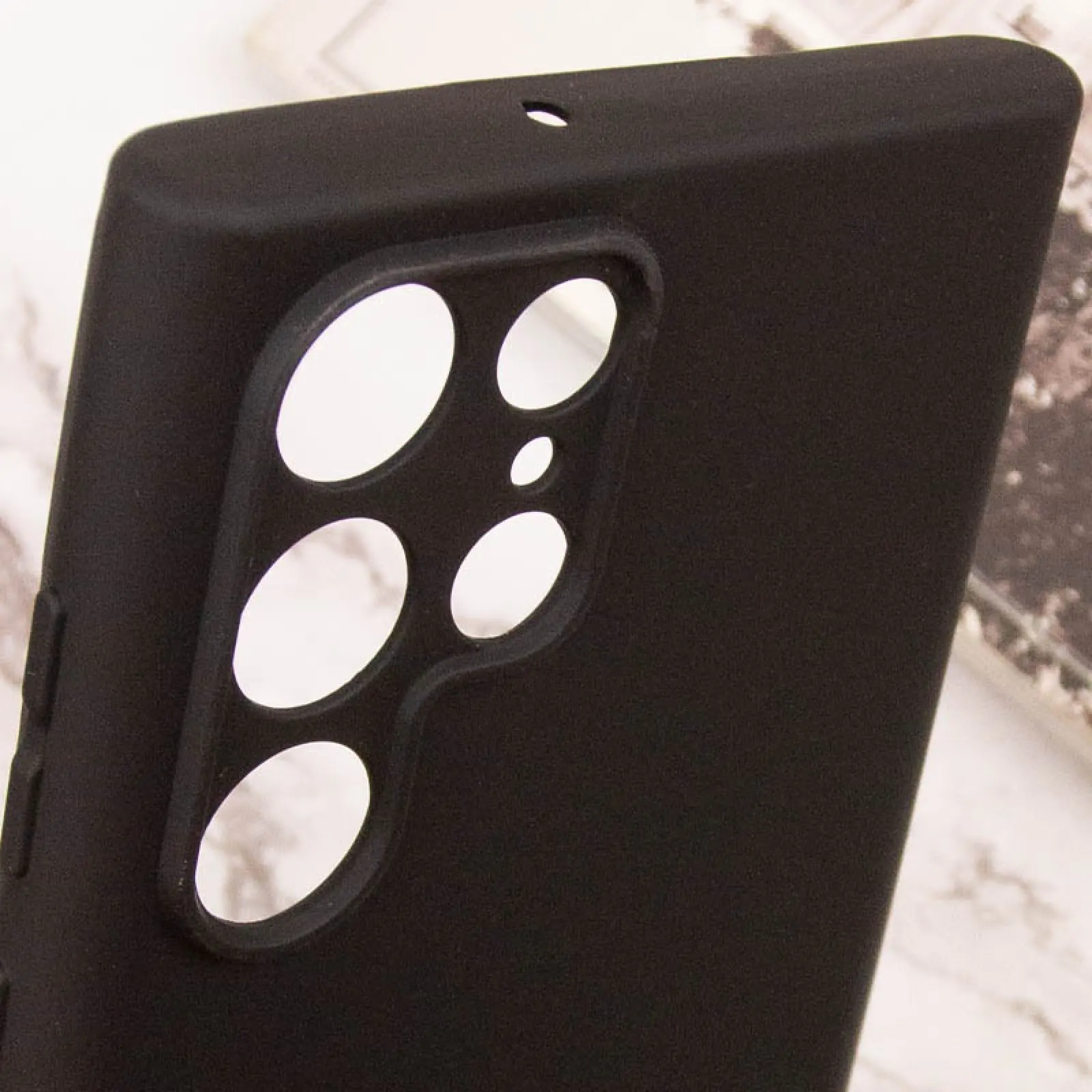 Чехол TPU GETMAN Liquid Silk Full Camera для Samsung Galaxy S24 Ultra, Черный / Black 5, TPU, купить оптом с доставкой