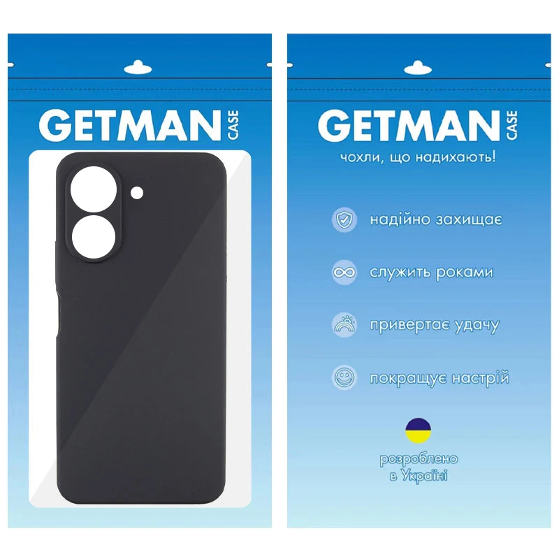 Чехол TPU GETMAN Liquid Silk Full Camera для Xiaomi Redmi 13C / Poco C65, Черный / Black 3, TPU, купить оптом с доставкой