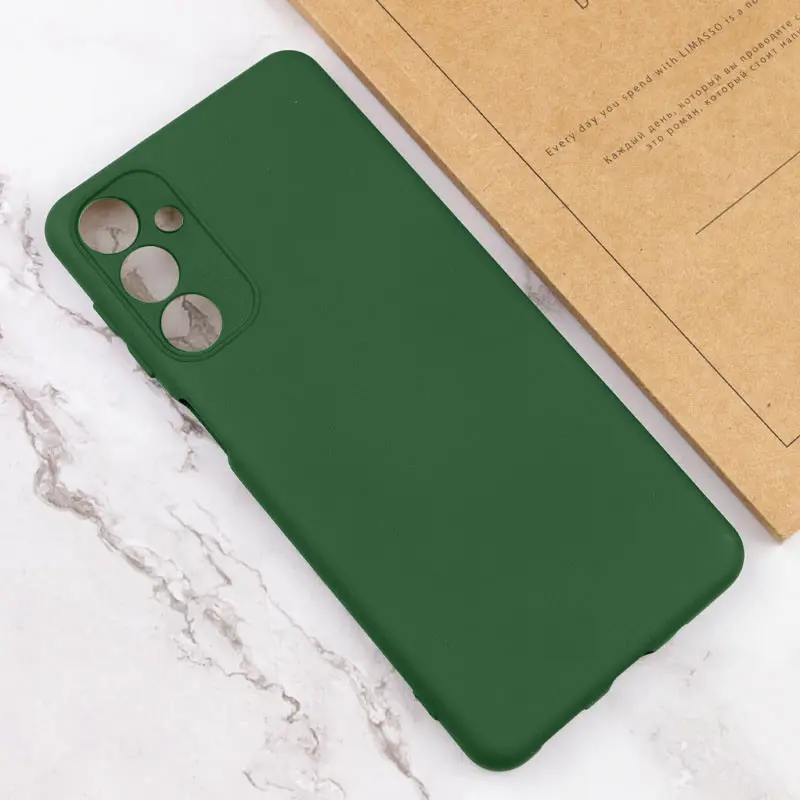Чехол TPU GETMAN Liquid Silk Full Camera для Samsung Galaxy A15 4G/5G / M15 5G, Зеленый / Dark green 3, TPU, купить оптом с доставкой
