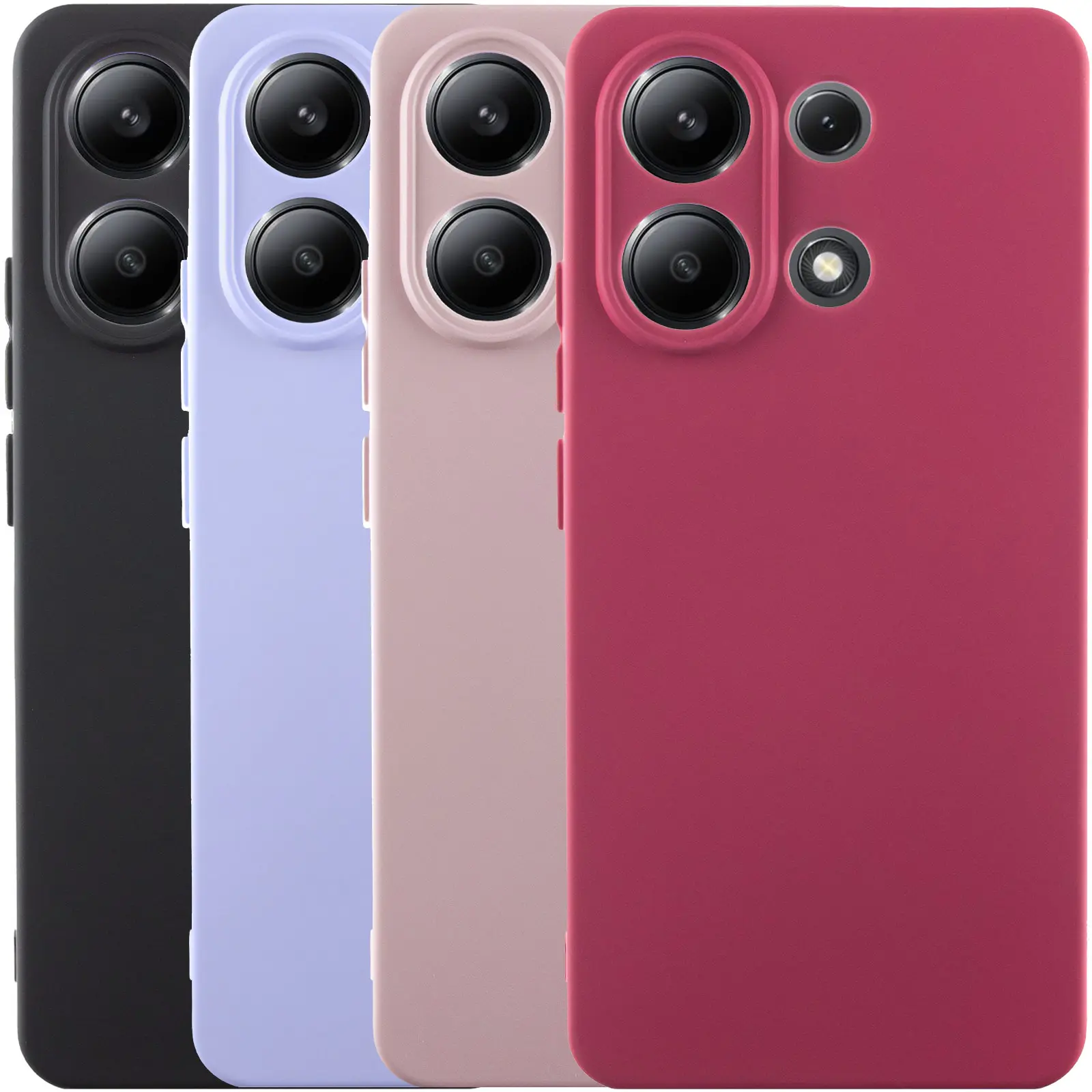 Чехол TPU GETMAN Liquid Silk Full Camera для Xiaomi Redmi Note 13 4G, TPU, купить оптом с доставкой