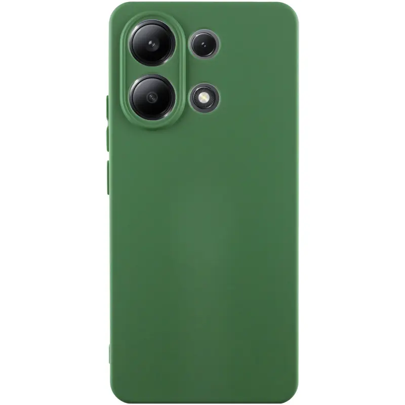 Чехол TPU GETMAN Liquid Silk Full Camera для Xiaomi Redmi Note 13 4G, Зеленый / Dark green, TPU, купить оптом с доставкой