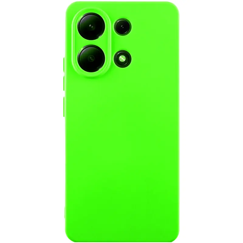 Чехол TPU GETMAN Liquid Silk Full Camera для Xiaomi Redmi Note 13 4G, Салатовый / Neon Green, TPU, купить оптом с доставкой