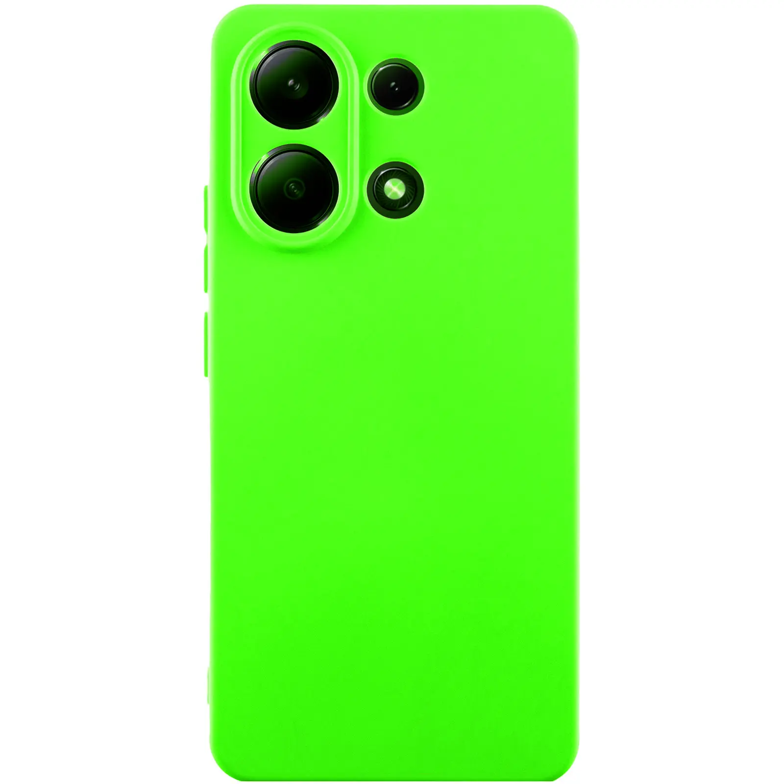 Чехол TPU GETMAN Liquid Silk Full Camera для Xiaomi Redmi Note 13 4G, Салатовый / Neon Green, TPU, купить оптом с доставкой