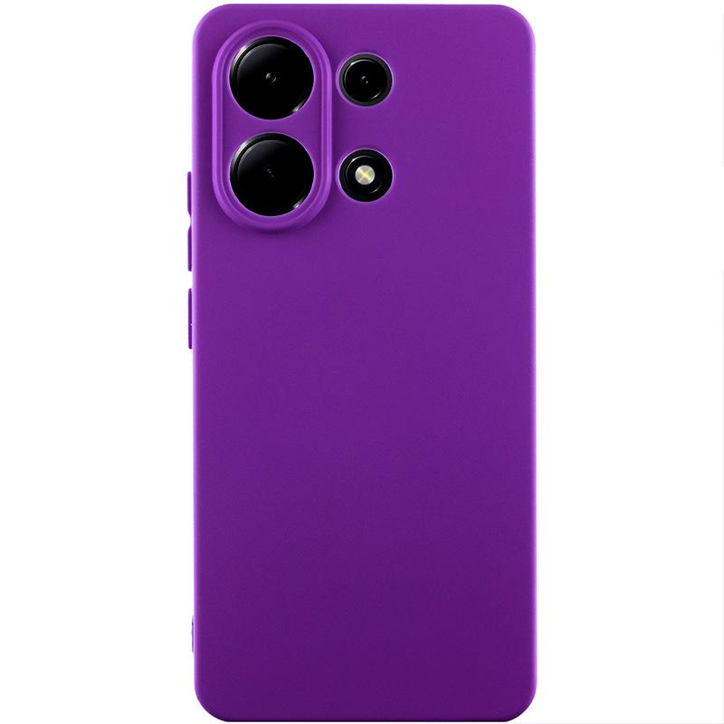 Чохол GETMAN Liquid Silk Full Camera для Xiaomi Redmi Note 13 4G | TPU + Мікрофібра на малюнкі №1