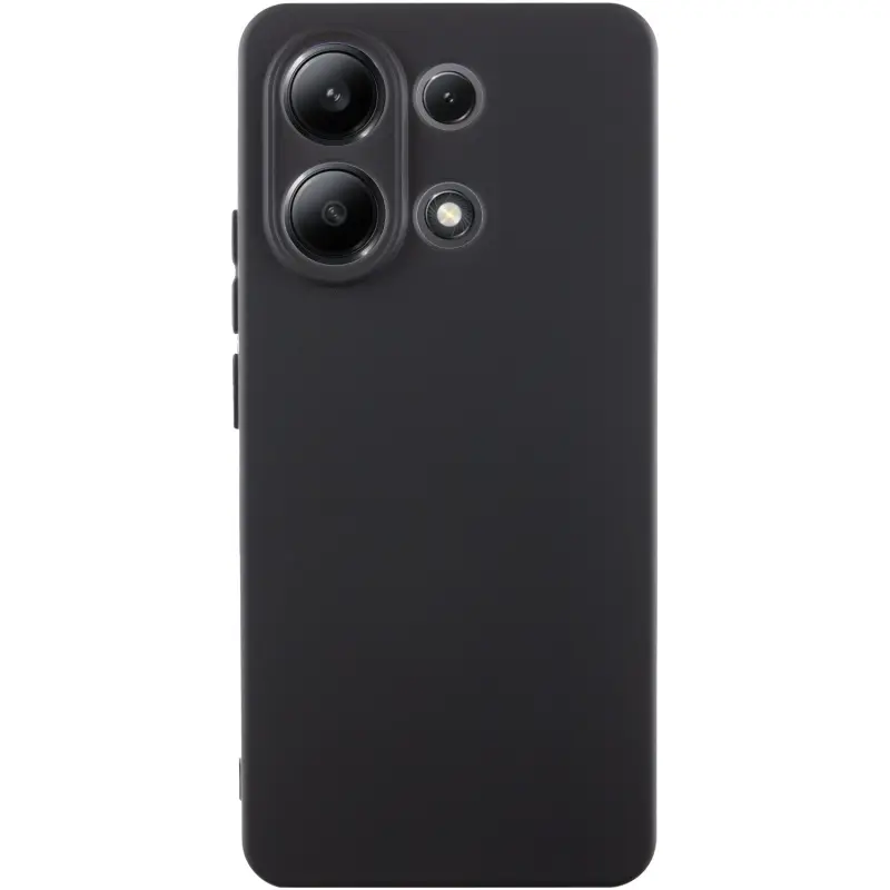 Чехол TPU GETMAN Liquid Silk Full Camera для Xiaomi Redmi Note 13 4G, Черный / Black, TPU, купить оптом с доставкой