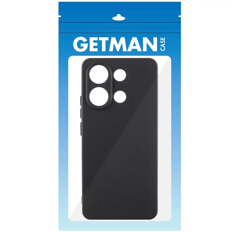 Чехол TPU GETMAN Liquid Silk Full Camera для Xiaomi Redmi Note 13 4G, Черный / Black 4, TPU, купить оптом с доставкой