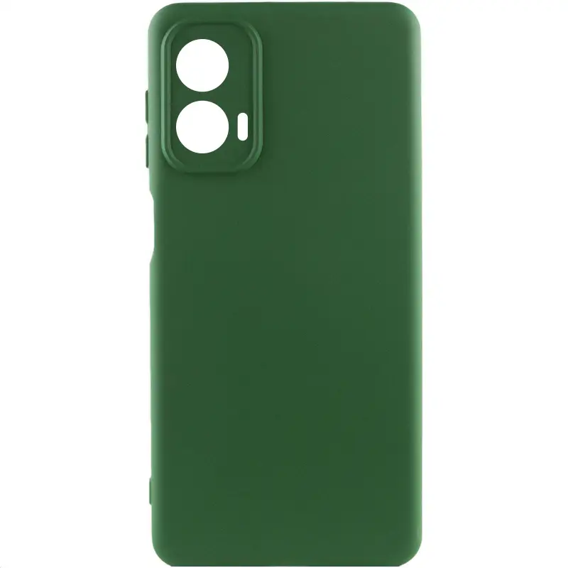 Чехол TPU GETMAN Liquid Silk Full Camera для Motorola Moto G24, Зеленый / Dark green, TPU, купить оптом с доставкой