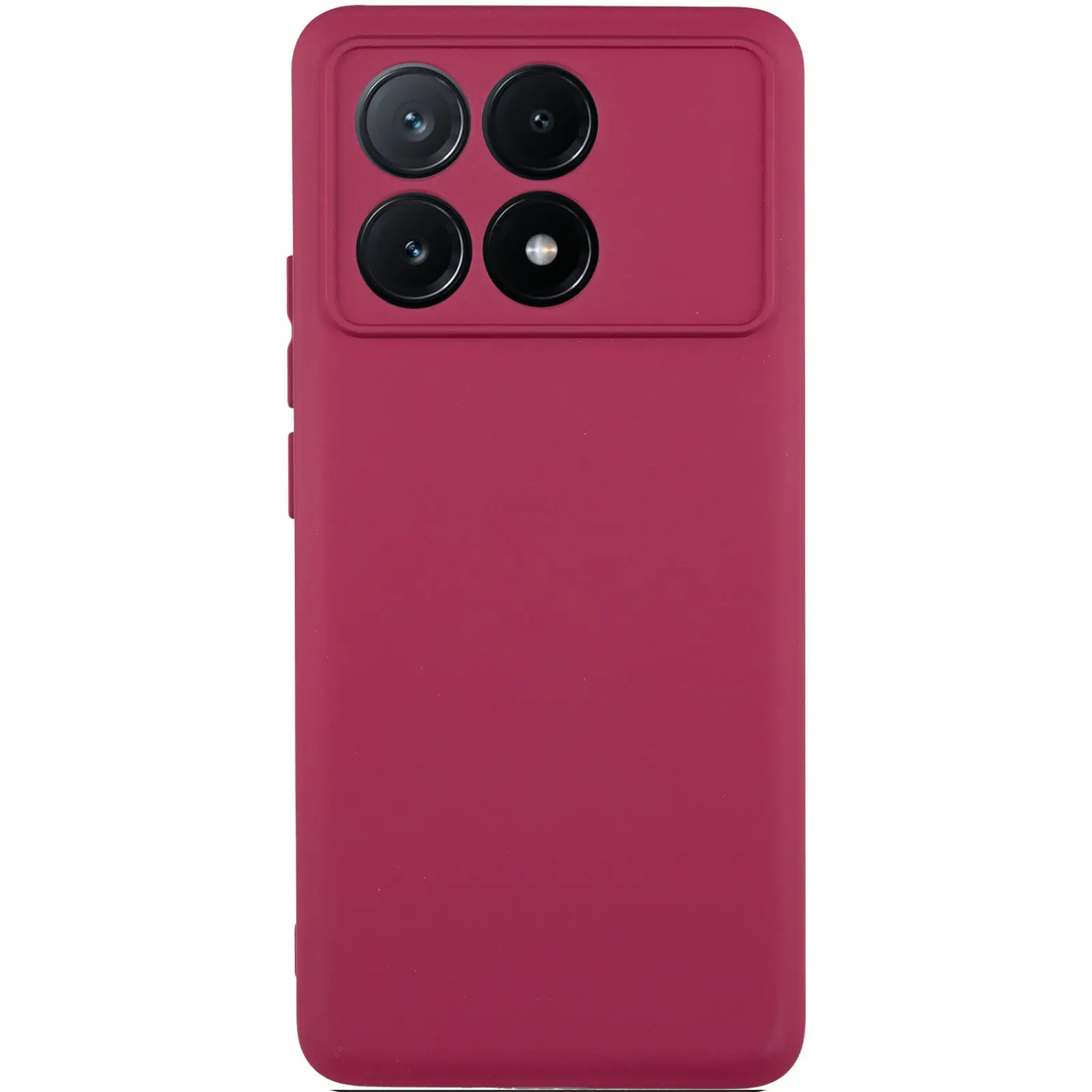 Чохол TPU GETMAN Liquid Silk Full Camera для Xiaomi Poco X6 Pro, Бордовий / Marsala, TPU, купити оптом з доставкою