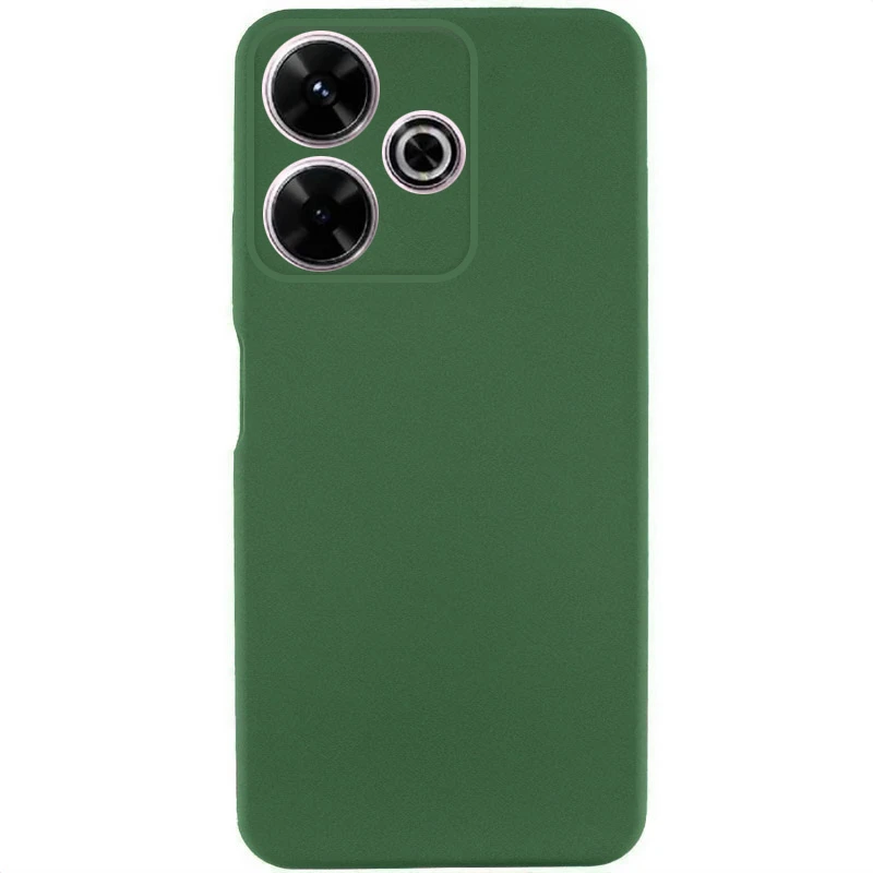 Чехол TPU GETMAN Liquid Silk Full Camera для Xiaomi Redmi 13 4G / Poco M6 4G, Зеленый / Dark green, TPU, купить оптом с доставкой