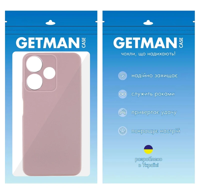 Чехол TPU GETMAN Liquid Silk Full Camera для Xiaomi Redmi 13 4G / Poco M6 4G, Розовый / Pink Sand 3, TPU, купить оптом с доставкой