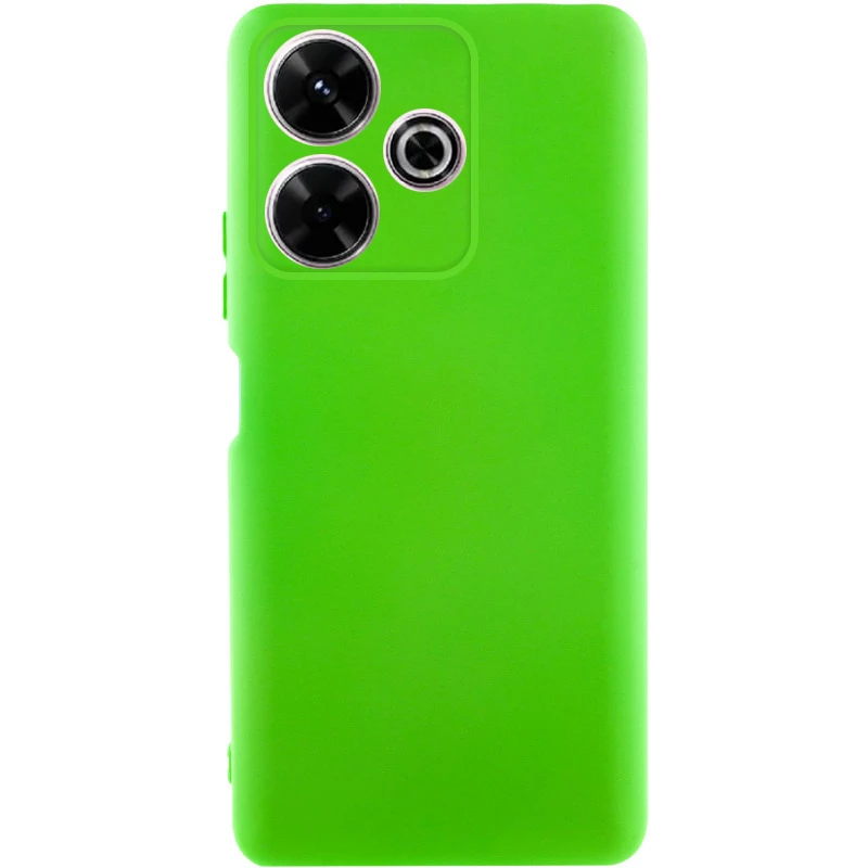 Чехол TPU GETMAN Liquid Silk Full Camera для Xiaomi Redmi 13 4G / Poco M6 4G, Салатовый / Neon Green, TPU, купить оптом с доставкой