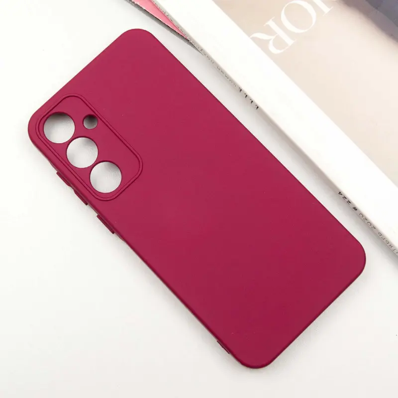 Чехол TPU GETMAN Liquid Silk Full Camera для Samsung Galaxy S24 FE, Бордовый / Marsala 1, TPU, купить оптом с доставкой