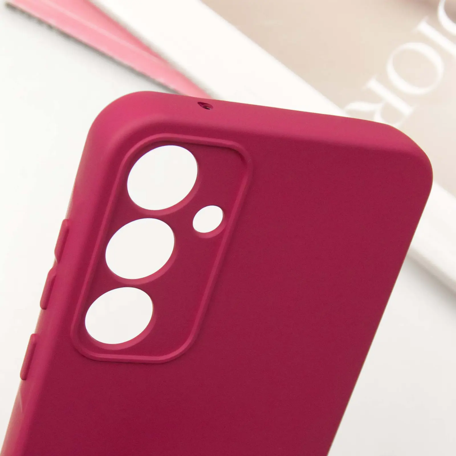 Чехол TPU GETMAN Liquid Silk Full Camera для Samsung Galaxy S24 FE, Бордовый / Marsala 4, TPU, купить оптом с доставкой