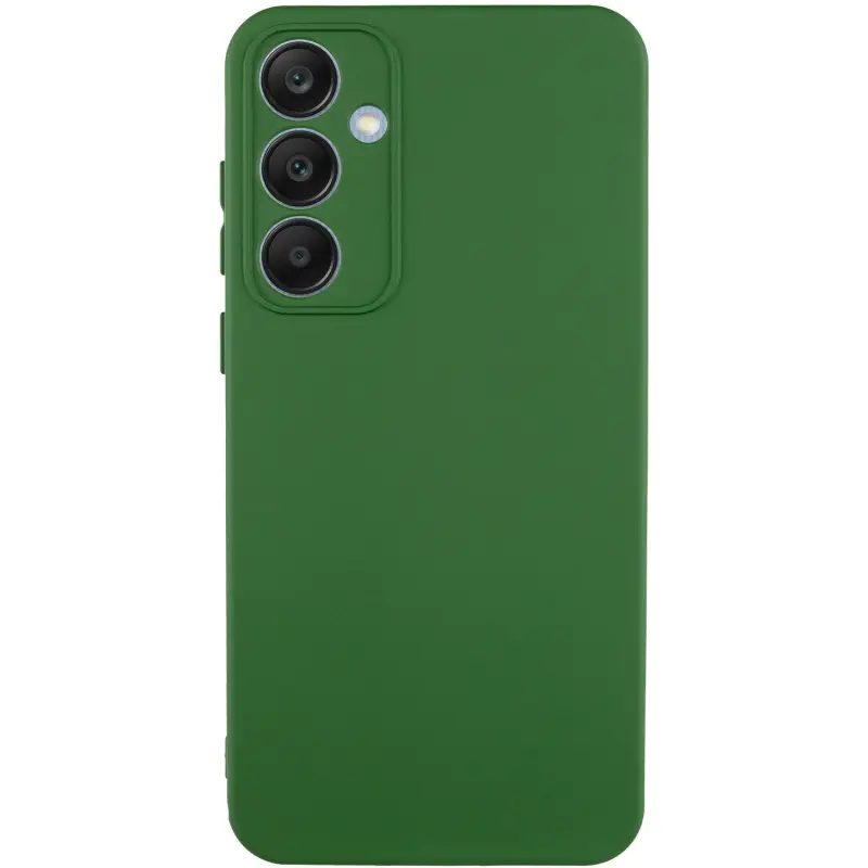 Чехол TPU GETMAN Liquid Silk Full Camera для Samsung Galaxy S24 FE, Зеленый / Dark green, TPU, купить оптом с доставкой