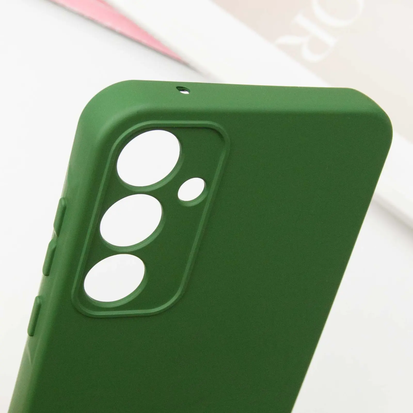 Чехол TPU GETMAN Liquid Silk Full Camera для Samsung Galaxy S24 FE, Зеленый / Dark green 4, TPU, купить оптом с доставкой
