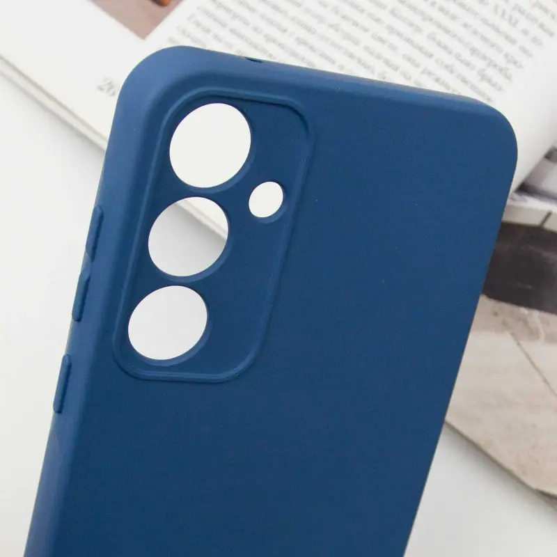 Чехол TPU GETMAN Liquid Silk Full Camera для Samsung Galaxy S24 FE, Синий / Navy Blue 4, TPU, купить оптом с доставкой