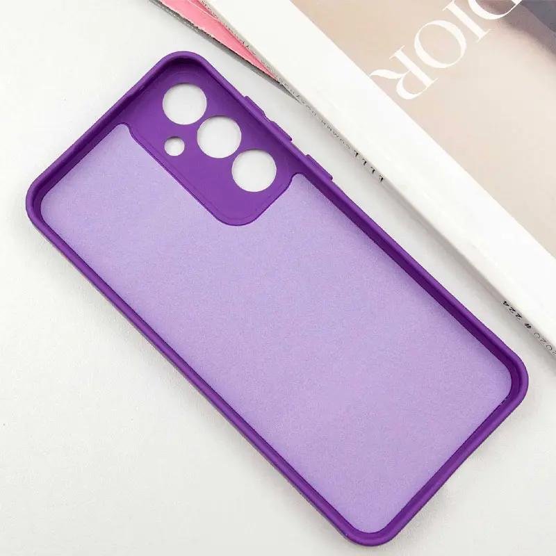Чехол TPU GETMAN Liquid Silk Full Camera для Samsung Galaxy S24 FE, Фиолетовый / Purple 2, TPU, купить оптом с доставкой