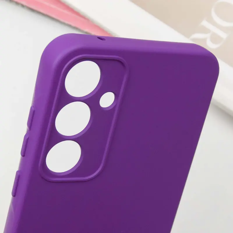 Чехол TPU GETMAN Liquid Silk Full Camera для Samsung Galaxy S24 FE, Фиолетовый / Purple 4, TPU, купить оптом с доставкой