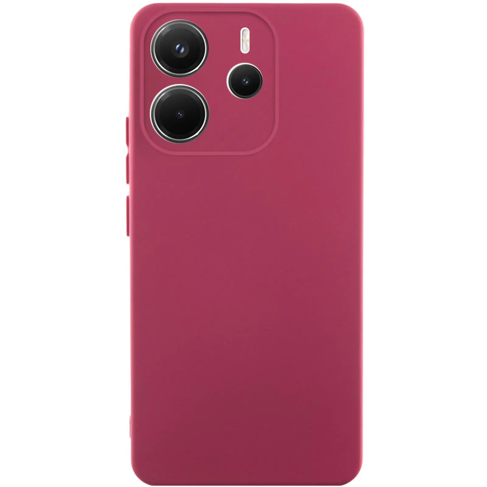 Чехол TPU GETMAN Liquid Silk Full Camera для Xiaomi Redmi Note 14 4G (Int. version), Бордовый / Marsala, TPU, купить оптом с доставкой