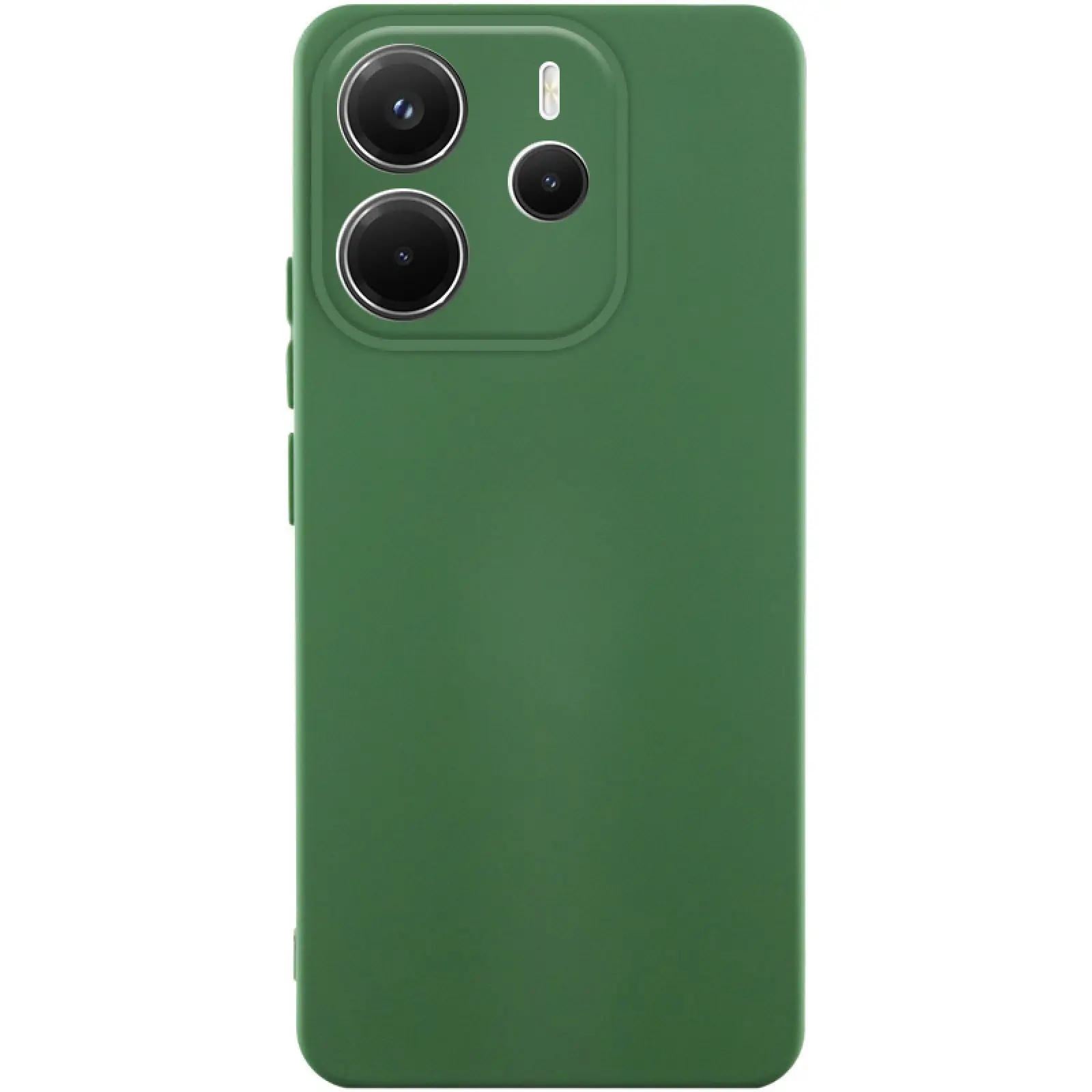 Чехол TPU GETMAN Liquid Silk Full Camera для Xiaomi Redmi Note 14 4G (Europe version), Зеленый / Dark green, TPU, купить оптом с доставкой