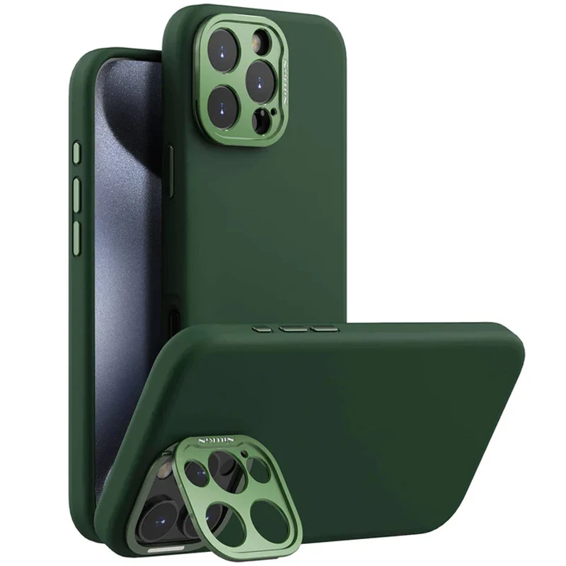 Чехол Silicone Nillkin LensWing Prop Magnetic для Apple iPhone 16 Pro Max (6.9"), Зеленый / Green 1, TPU, купить оптом с доставкой