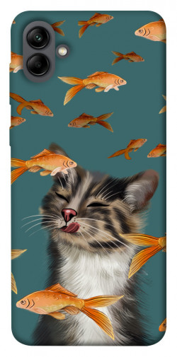 Чехол itsPrint Cat with fish для Samsung Galaxy A04