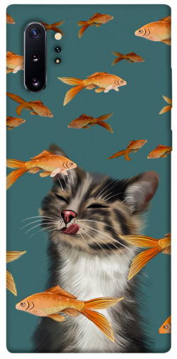 Чехол itsPrint Cat with fish для Samsung Galaxy Note 10 Plus