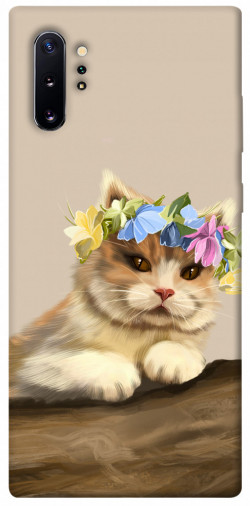Чехол itsPrint Cat in flowers для Samsung Galaxy Note 10 Plus