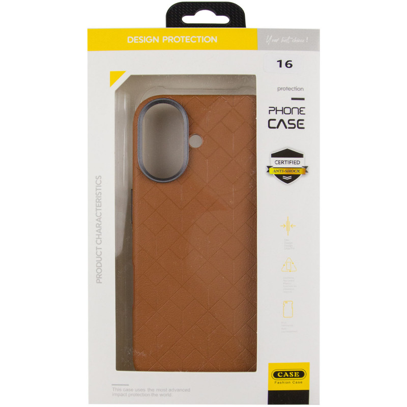 Кожаный чехол Carved with MagSafe для Apple iPhone 16 (6.1) на картинке №7