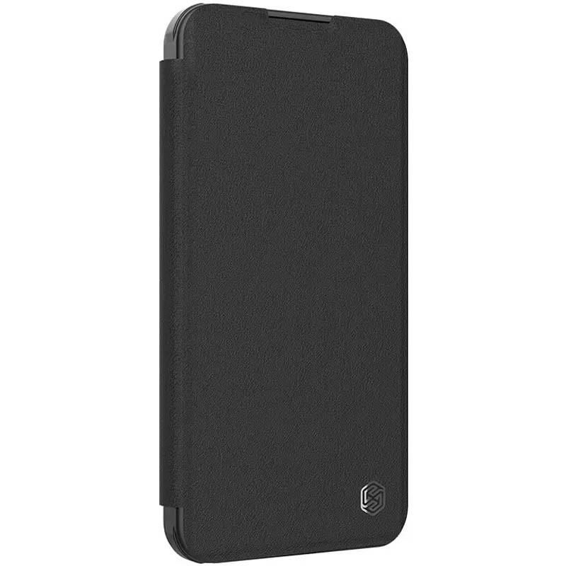 Кожаный чехол-книжка Nillkin Qin Prop Plain Camshield для Apple iPhone 16 Pro Max (6.9) на картинке №1