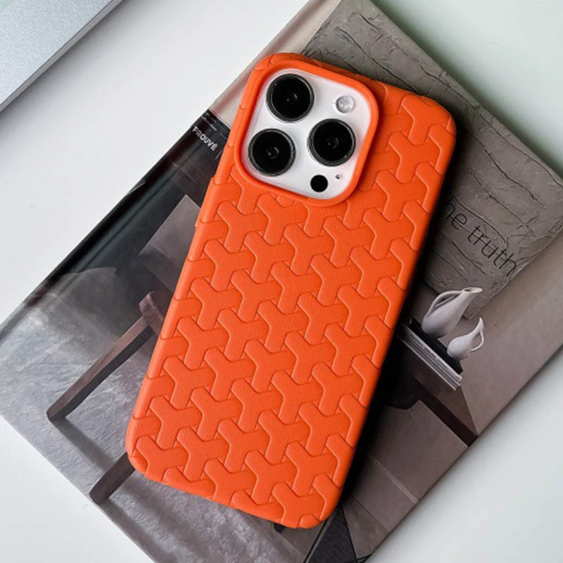 Чехол TPU Weaving для Apple iPhone 15 Pro (6.1"), Orange 3, TPU, купить оптом с доставкой