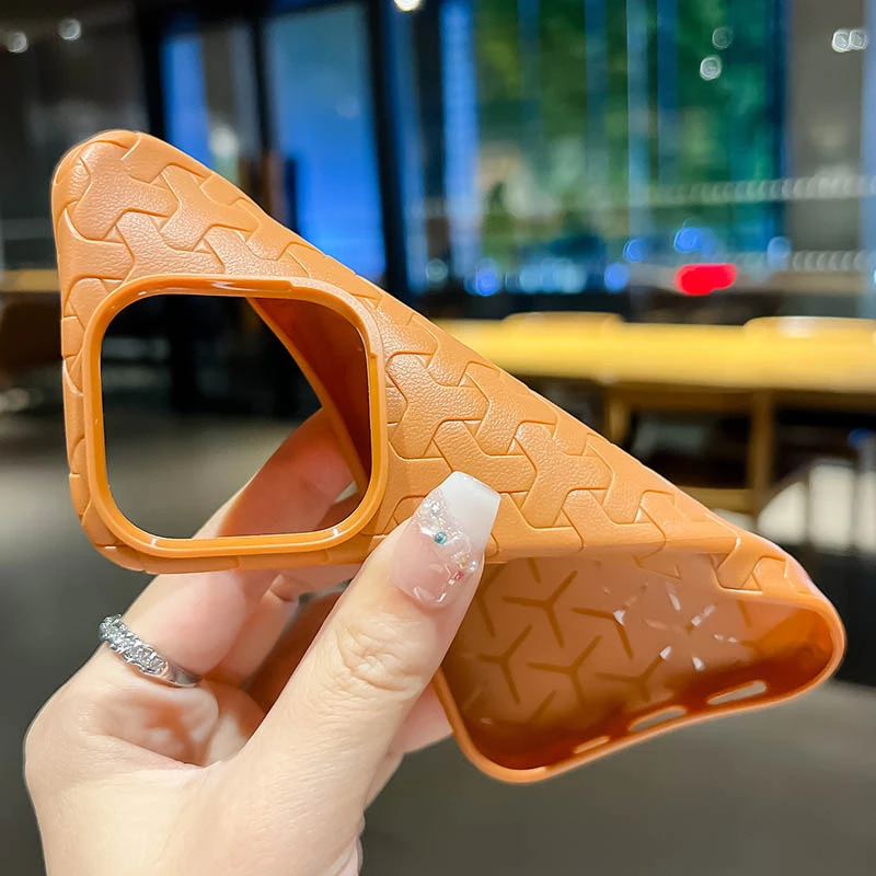 Чехол TPU Weaving для Apple iPhone 15 Pro (6.1"), Orange 4, TPU, купить оптом с доставкой