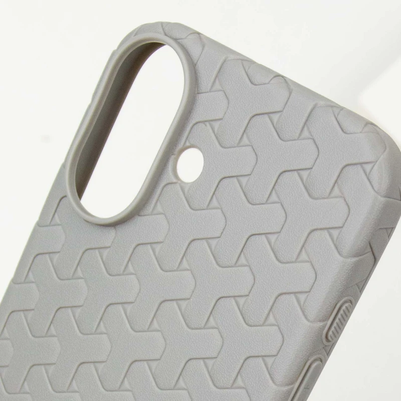 Чехол TPU Weaving для Apple iPhone 16 (6.1"), Grey 4, TPU, купить оптом с доставкой