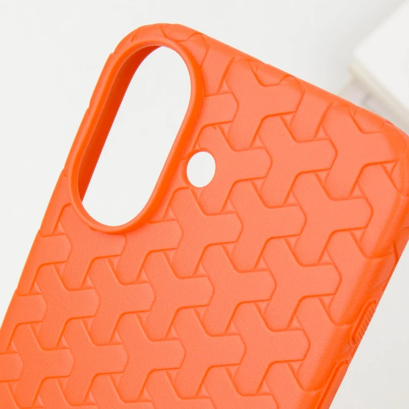 Чехол TPU Weaving для Apple iPhone 16 (6.1"), Orange 4, TPU, купить оптом с доставкой