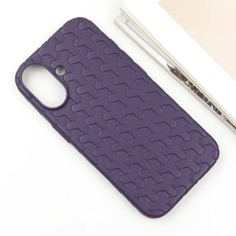 Чехол TPU Weaving для Apple iPhone 16 (6.1"), Purple 1, TPU, купить оптом с доставкой