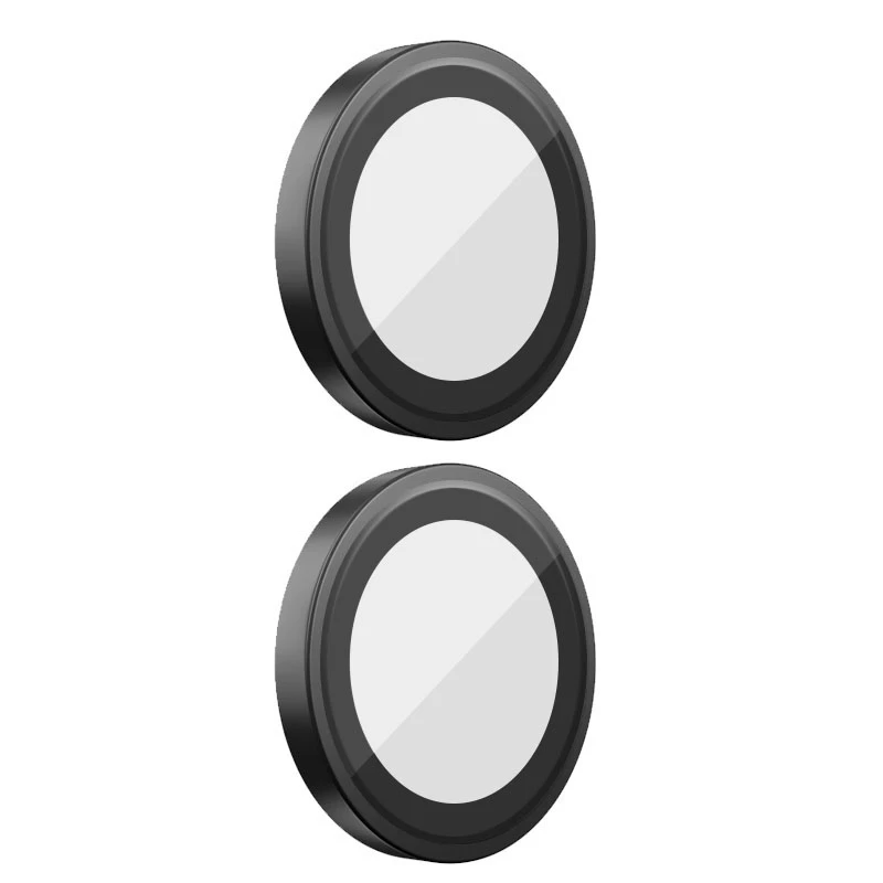 Защитное стекло BlueO Metal на камеру для Apple iPhone 16 (6.1") / 16 Plus (6.7"), Черный / Black, Закаленное стекло, купить оптом с доставкой
