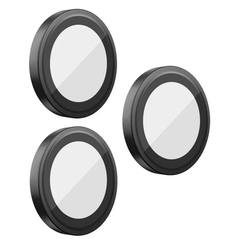 Защитное стекло BlueO Metal на камеру для Apple iPhone 16 Pro / 16 Pro Max / 15 Pro / 15 Pro Max, Черный / Black, Закаленное стекло, купить оптом с доставкой